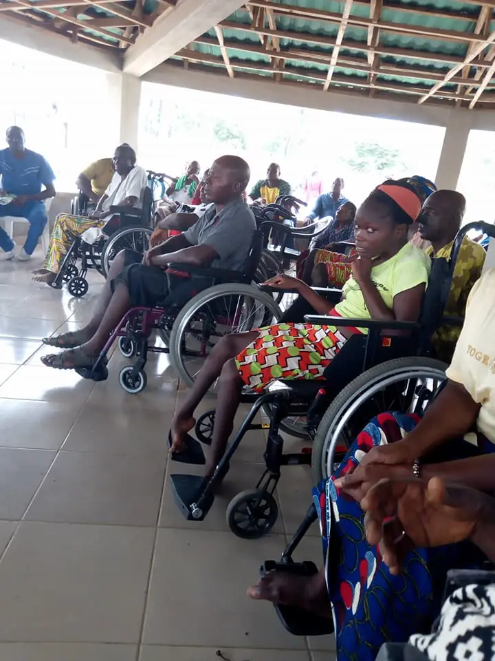 Distribution of Wheel Chairs in Edo North