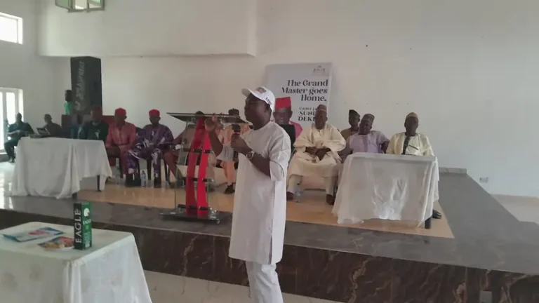 Hon Anamero Speaking to Ogute Communities