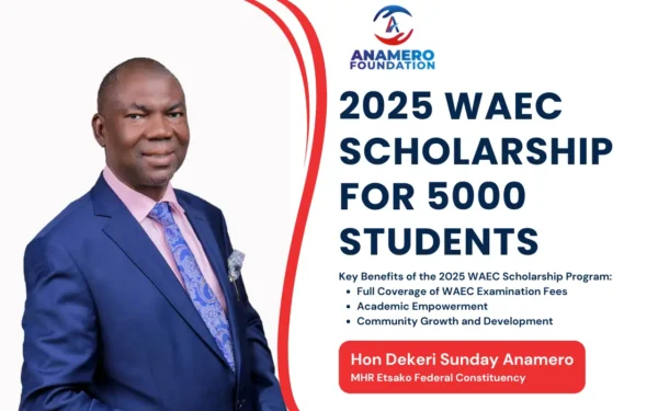 Disbursement Begins for 2025 Anamero Foundation WAEC Scholarship