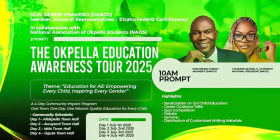 Hon. Anamero Sponsors First-Ever Okpella Education Awareness Tour 2025