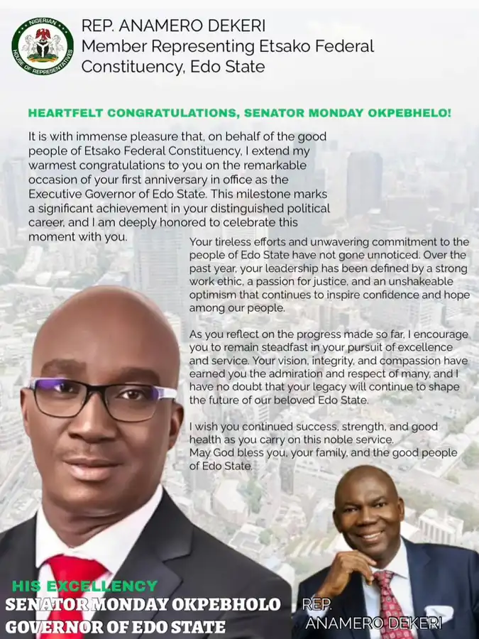 One Year in Office Edo State Governor