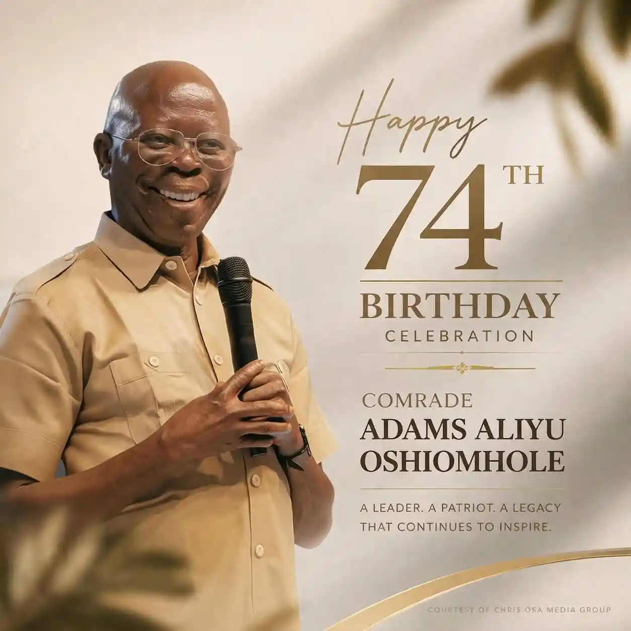 Happy Birthday Senator Adams Oshiomhole