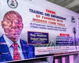 Hon. Anamero Empowers 1,176 Farmers and Artisans Across Etsako Constituency