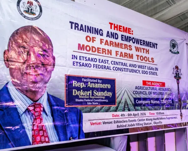 Hon. Anamero Empowers 1,176 Farmers and Artisans Across Etsako Constituency
