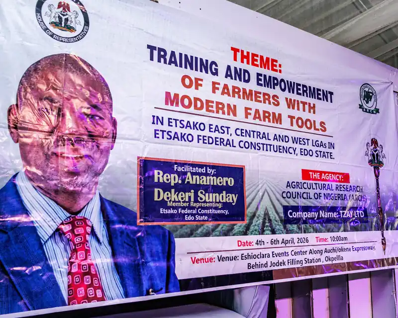 Hon. Anamero Empowers 1,176 Farmers and Artisans Across Etsako Constituency