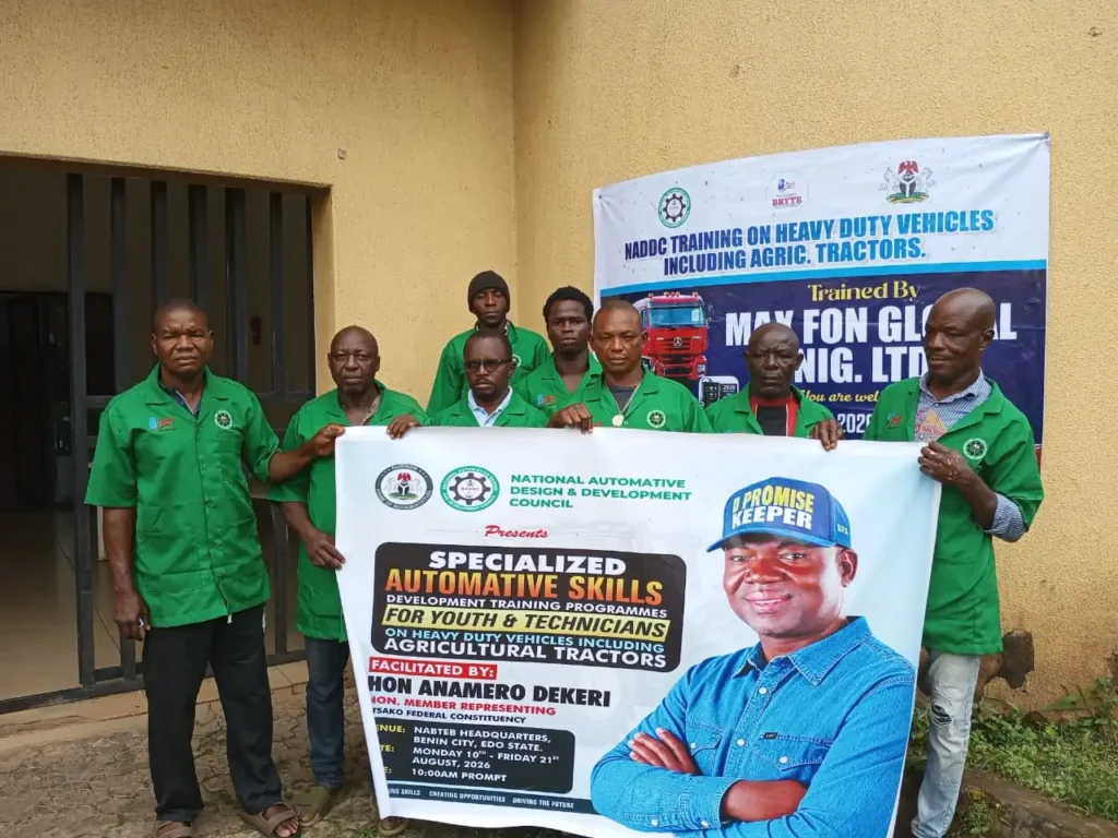 Hon Anamero Sponsor nabtec skills training agric heavy duty auto